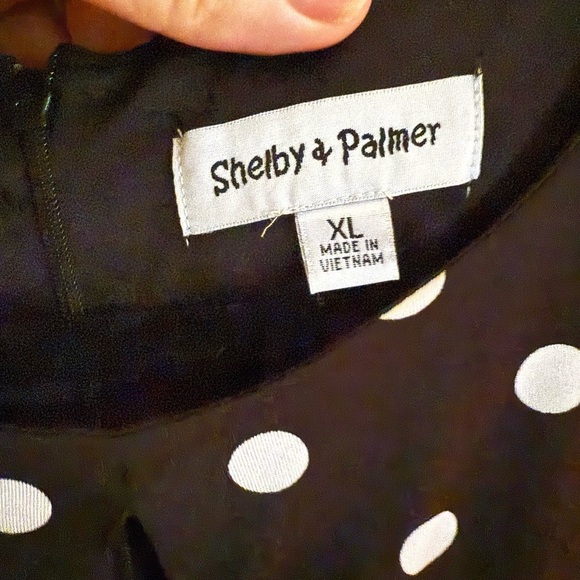 Shelby & Palmer Black & White Polka Dot Dress – Size XL - Picture 4 of 7